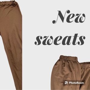 Brown sweats made with comfy cotton fabric